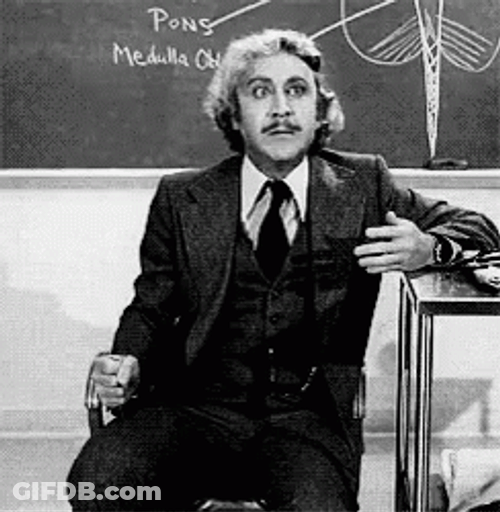 Young Frankenstein Gene Wilder Sitting In Class GIF
