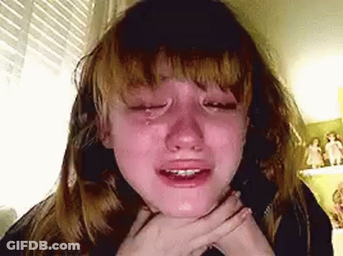 Young Girl Crying With Tear GIF