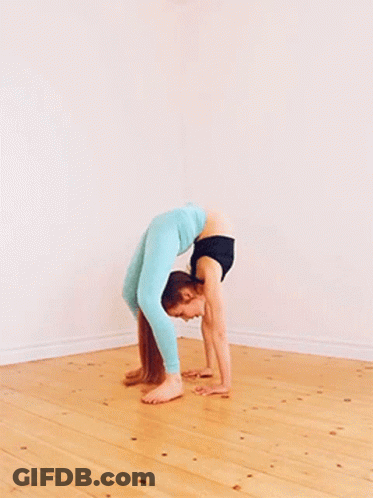 Young Girl Doing Yoga Pose GIF