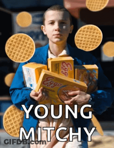 Young Girl Holding Cereal And Waffles Young Mitchy GIF