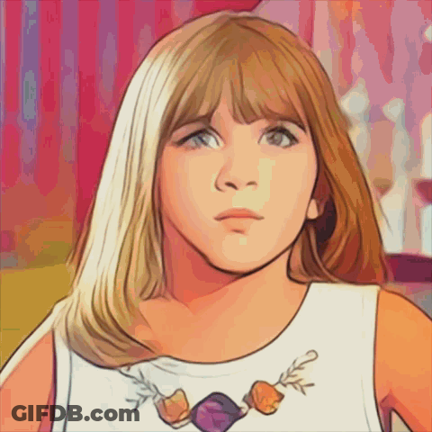 Young Girl In Candy-Embroidered White Dress GIF