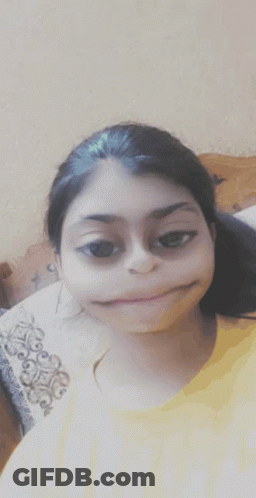 Young Girl Making Funny Face GIF