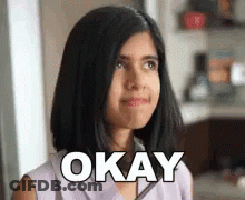 Young Girl Making Funny Face Saying Okay GIF