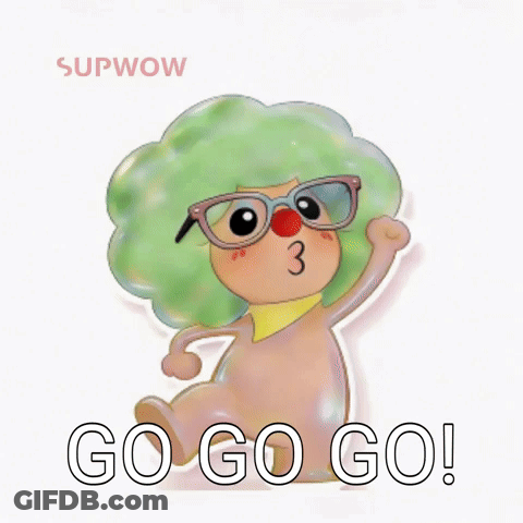 Young Girl Sitting At Desk Hands In Air GIF