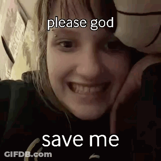 Young Girl Smiling Asking God To Save Her GIF