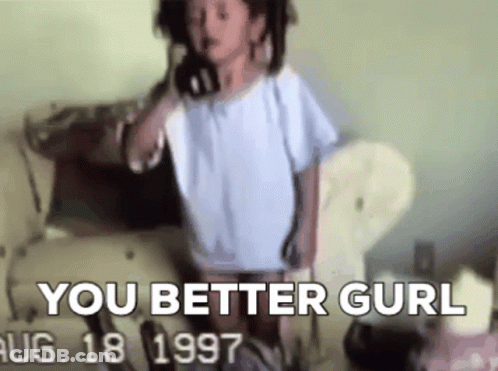 Young Girl Talking On Phone You Better Gurl GIF