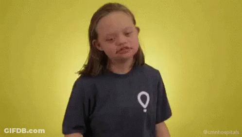 Young Girl With Down Syndrome Making Funny Face GIF