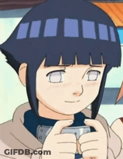Young Hinata Hyuga Thinking GIF