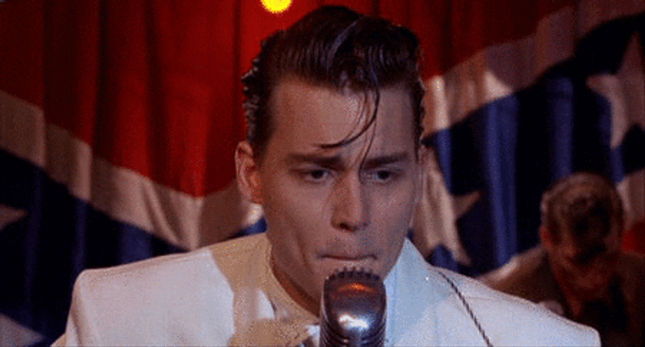 Young Johnny Depp Singing GIF