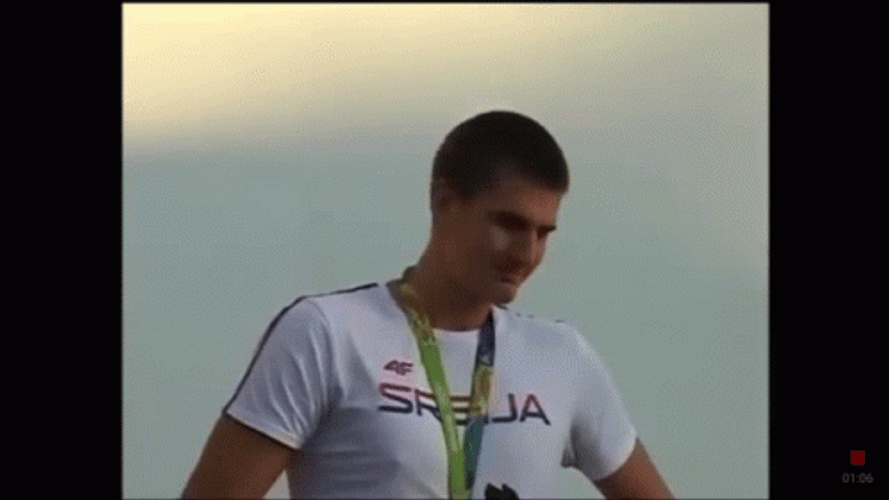 Young Jokic Shaking Head GIF