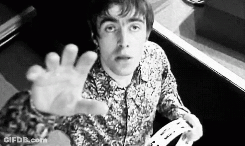 Young Liam Gallagher Peace Sign GIF