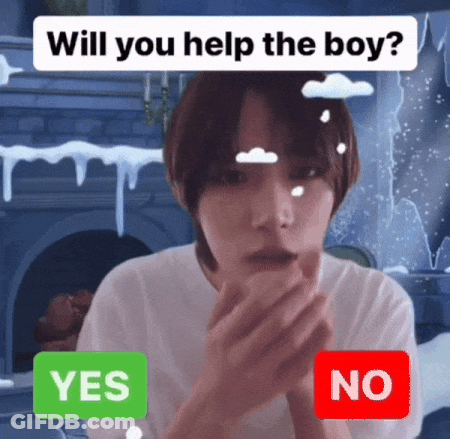 Young Man Asking To Help Boy GIF