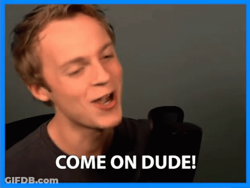 Young Man At Microphone Saying Come On Dude GIF