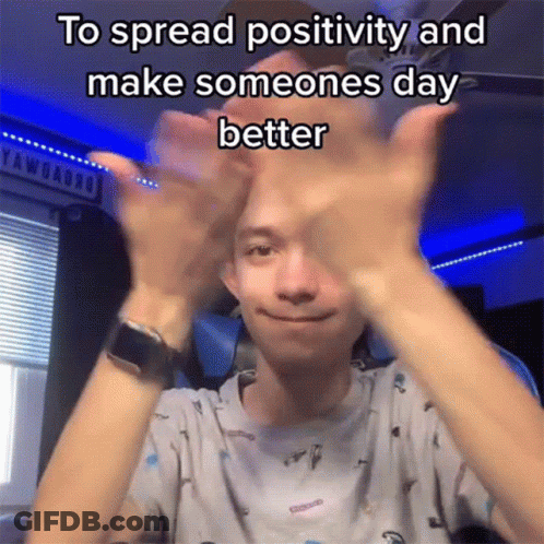 Young Man Clapping Hands To Spread Positivity GIF