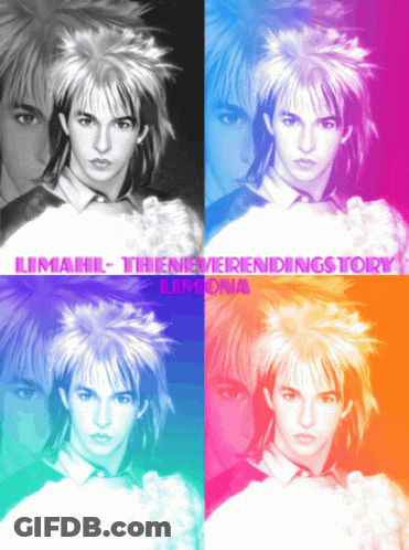 Young Man Collage Limahl The NeverEnding Story Limona GIF