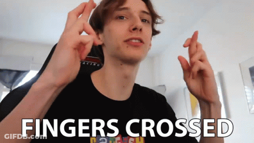 Young Man Crossed Fingers GIF