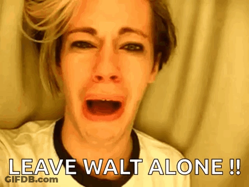 Young Man Crying Leave Walt Alone GIF