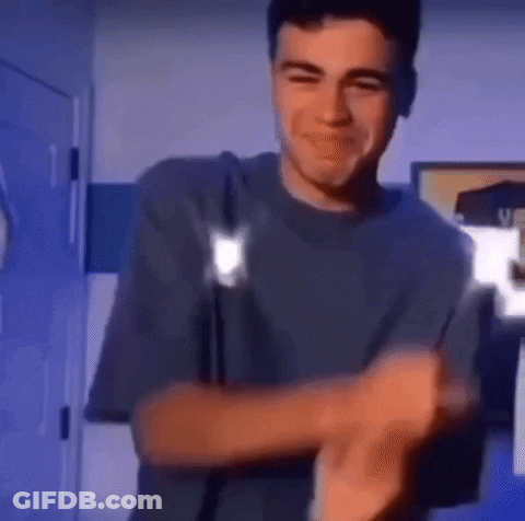 Young Man Dancing With Microphone GIF