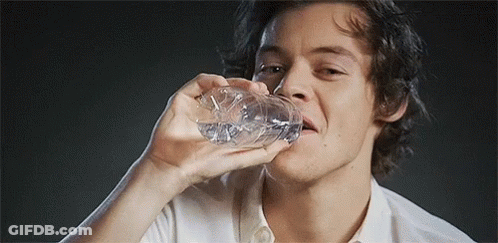 Young Man Drinking Water GIF