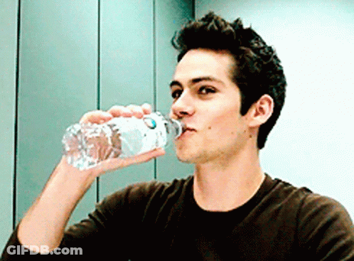 Young Man Drinking Water Bottle Aqua GIF