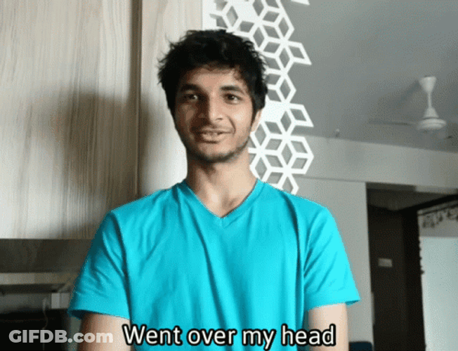 Young Man Explaining Went Over My Head GIF