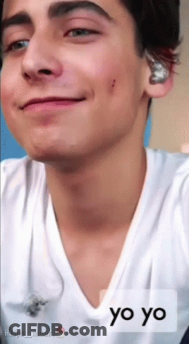 Young Man Face With Yo Yo GIF