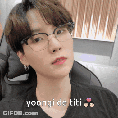 Young Man Glasses Black Shirt Yoongi De Titi GIF