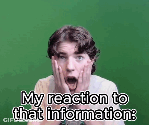 Young Man Hands On Face Saying My Reaction To That Information GIF