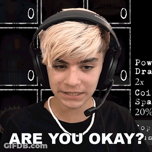 Young Man Headphones Microphone Saying Are You Okay GIF