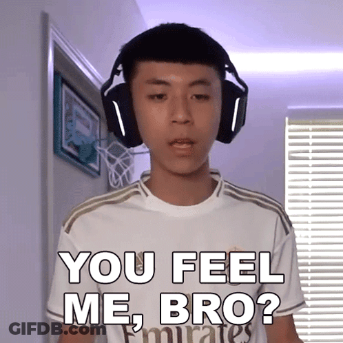 Young Man Headphones You Feel Me Bro Shirt GIF