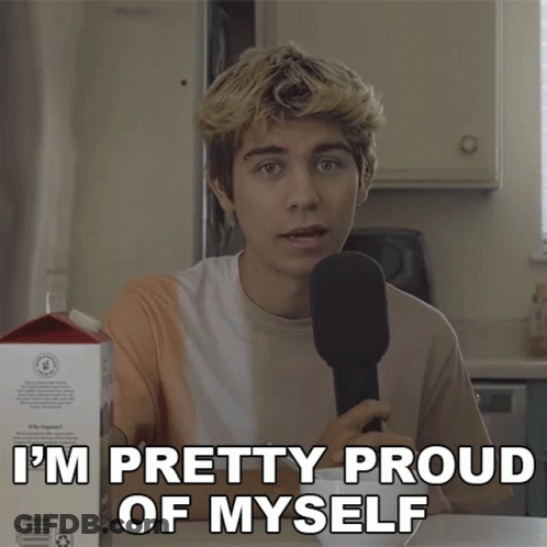 Young Man Holding Microphone Saying I'm Pretty Proud Of Myself GIF