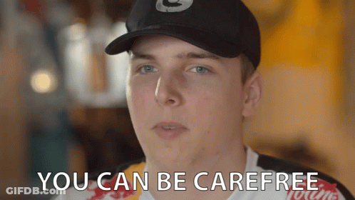 Young Man In Baseball Cap Says You Can Be Carefree GIF