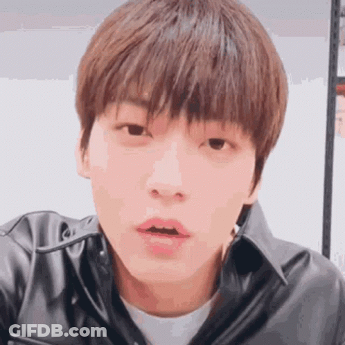 Young Man In Black Leather Jacket GIF
