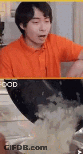 Young Man In Black Royal T-Shirt Making Funny Face GIF