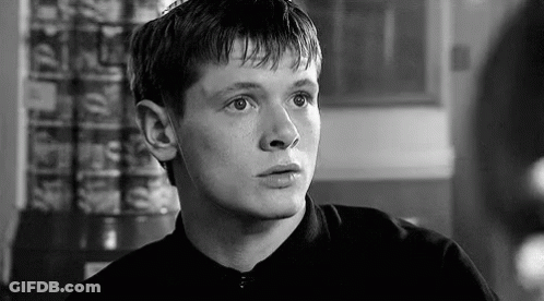 Young Man In Black Shirt Black And White Photo GIF