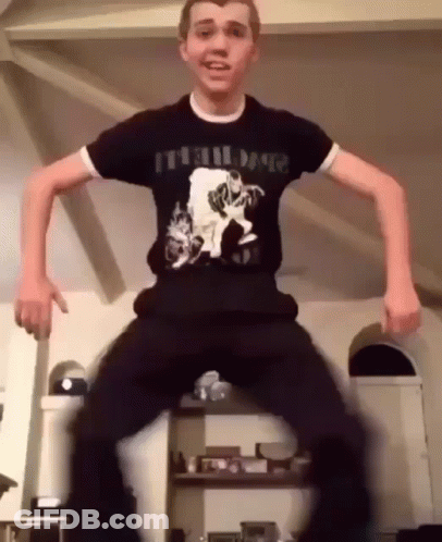 Young Man In Black Shirt It's All Over GIF
