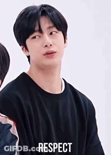 Young Man In Black Shirt Saying Respect GIF