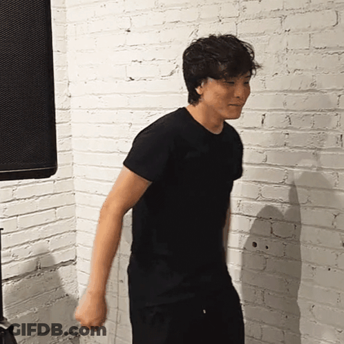 Young Man In Black Shirt GIF