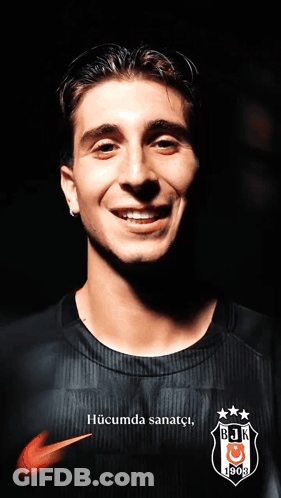 Young Man In Black Shirt With Bjk 1903 GIF