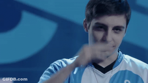 Young Man In Blue And White Shirt With Number 8 GIF
