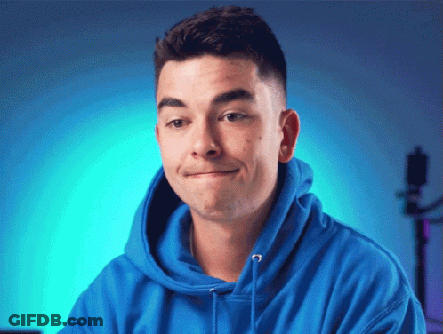 Young Man In Blue Hoodie Making Funny Face GIF