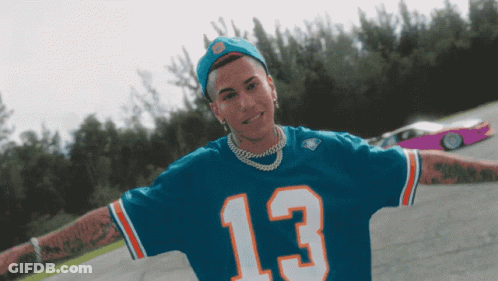 Young Man In Blue Jersey Number 13 GIF