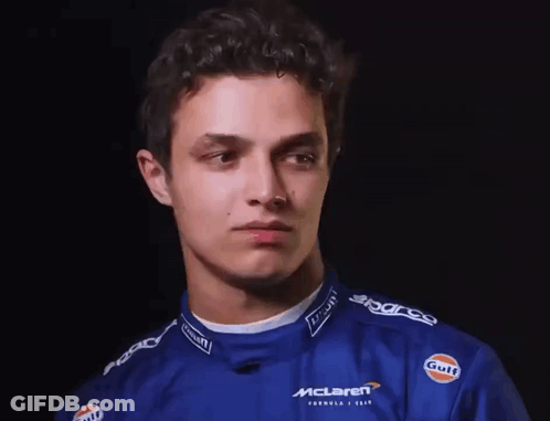 Young Man In Blue McLaren Racing Jacket GIF