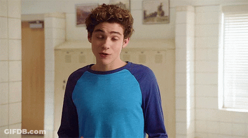 Young Man In Blue Shirt GIF