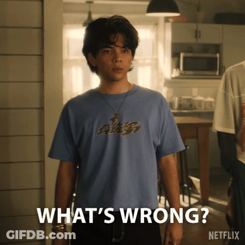 Young Man In Blue Shirt Says What Wrong Netflix GIF