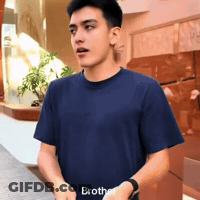 Young Man In Blue T-Shirt Saying Brother GIF