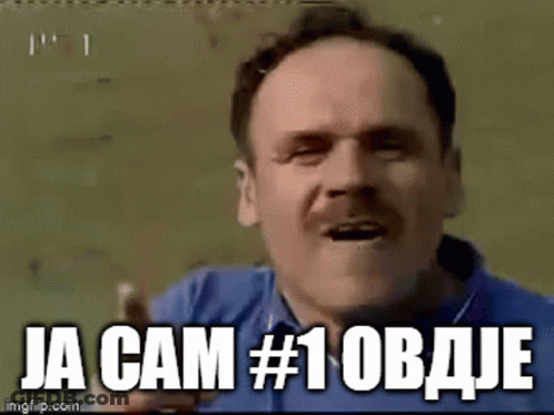 Young Man In Blue Tank Top Says Nope GIF