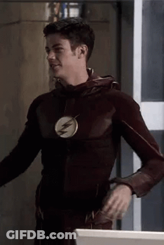Young Man In Flash Costume GIF