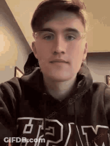 Young Man In Glasses And Army Hoodie GIF