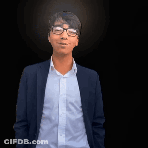 Young Man In Glasses And Blue Jacket GIF